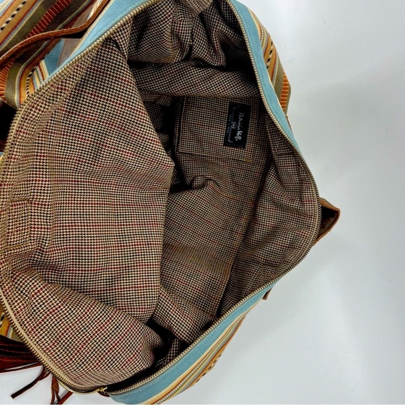 Patricia Wolf Southwest over size Duffle bag With leather trim / fringe - Picture 9 of 11